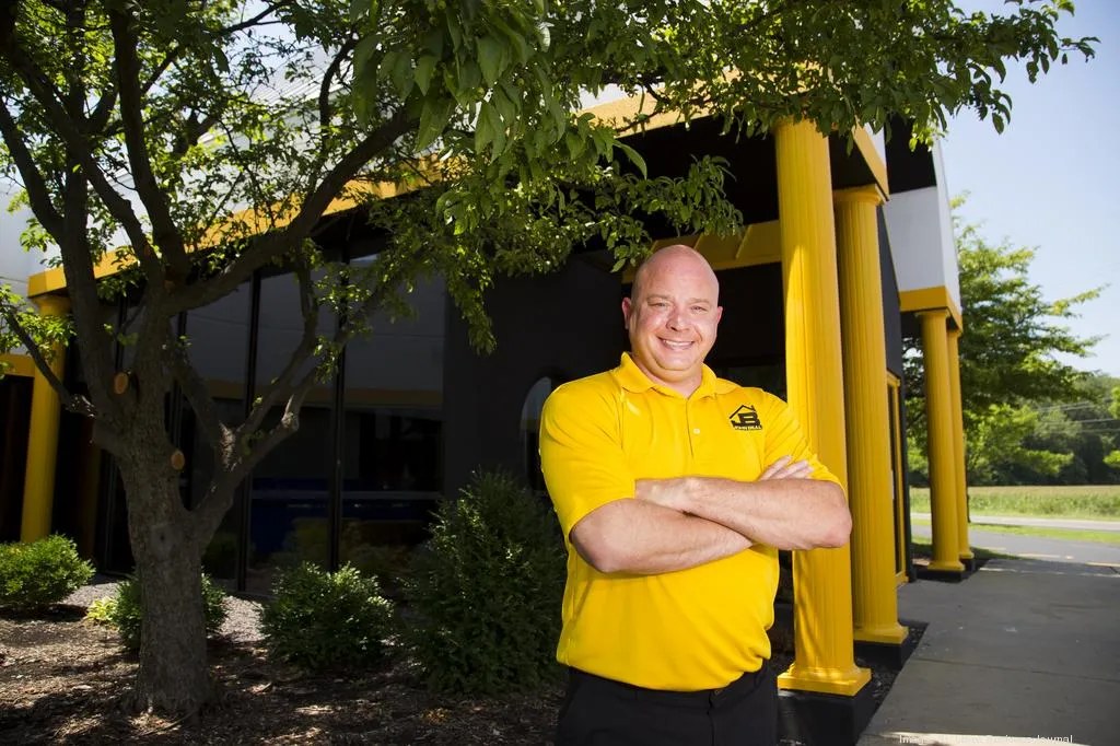 Sam Maiden Jr., President of John Beal Roofing, outside the company headquarters in Maryland Heights, Missouri