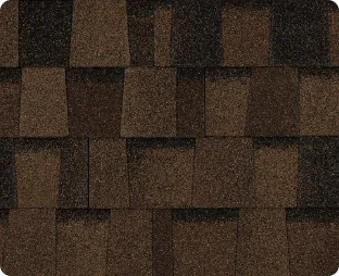 Atlas Briarwood Pro shingle swatch in Chestnut