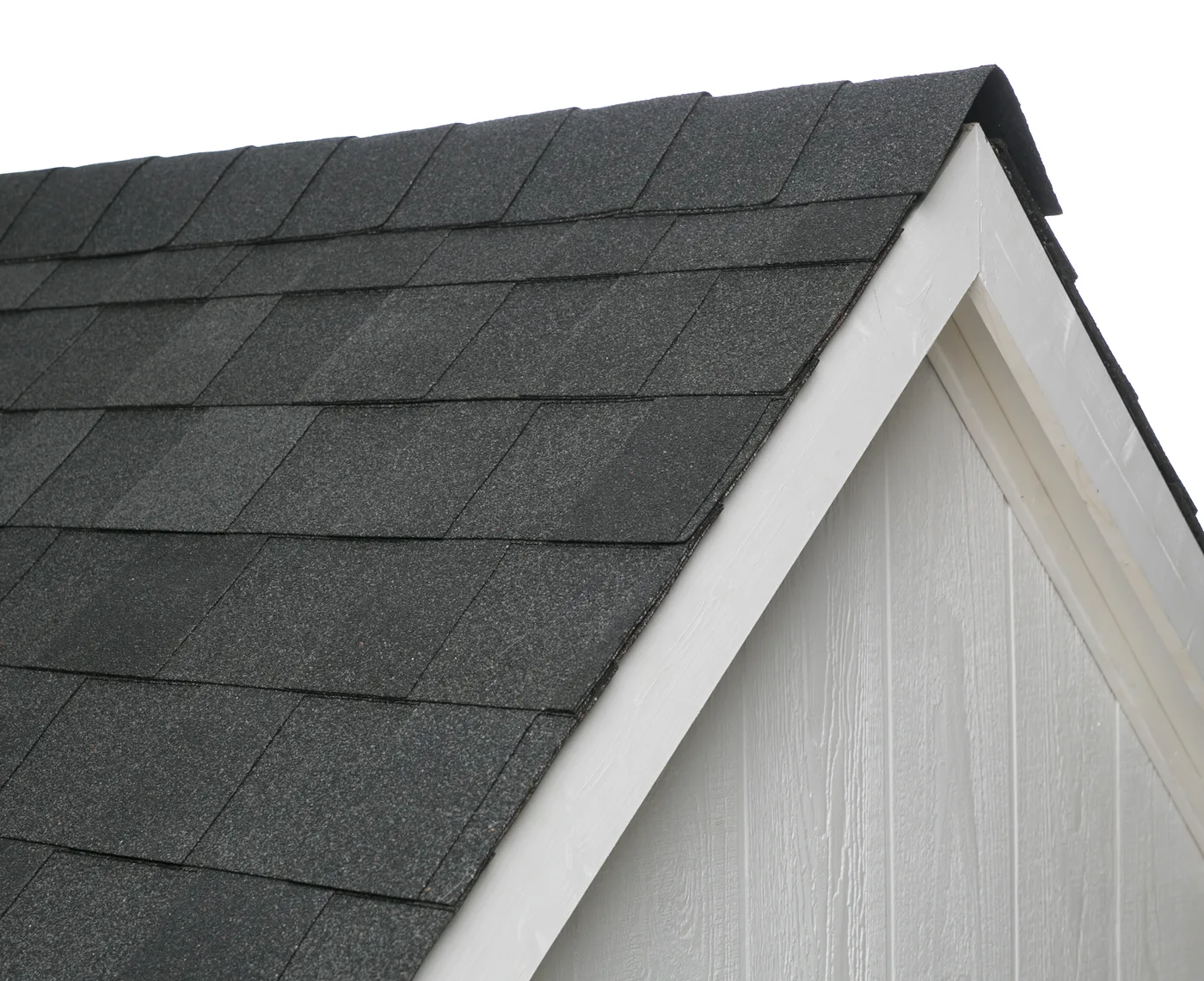 Black Shadow Atlas Pinnacle Pristine shingles on a sample roof