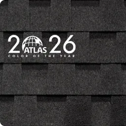 Atlas Pinnacle Pristine shingle swatch in Black Shadow