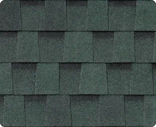 Atlas Pinnacle Pristine shingle swatch in Woodland Green