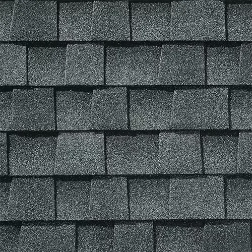 GAF Timberline HDZ shingle swatch in Pewter Gray