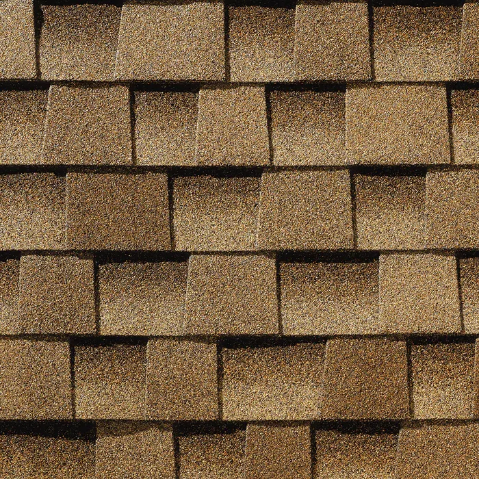 GAF Timberline HDZ shingle swatch in Shakewood