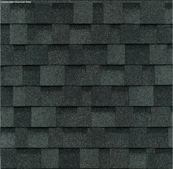 IKO Cambridge shingle swatch in Charcoal Grey