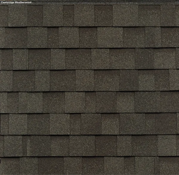 IKO Cambridge shingle swatch in Weatherwood