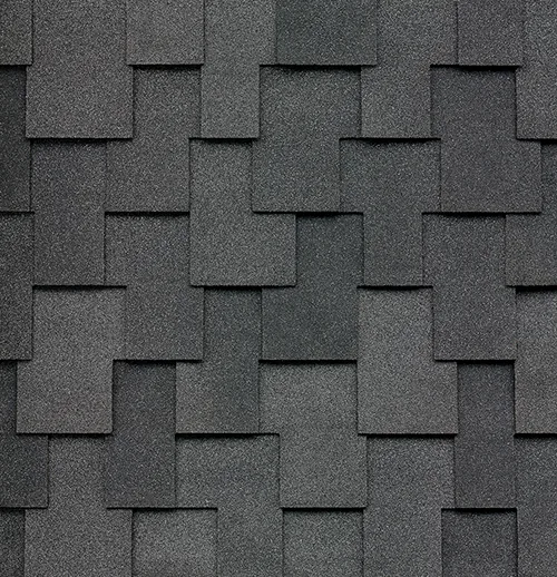 Malarkey Windsor Scotchgard shingle swatch in Midnight Black