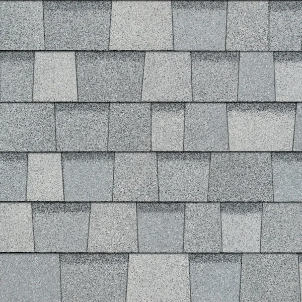 Owens Corning Duration STORM shingle swatch in Antique Silver