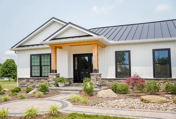 Cedar Peaks siding in White — home exterior