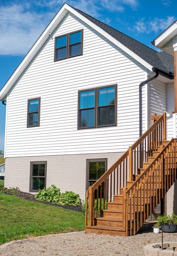 Cedar Peaks siding in White — home exterior