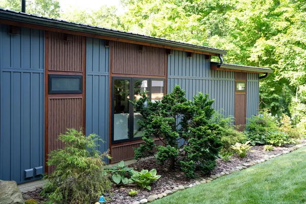 CedarMAX siding in Sea Slate — home exterior