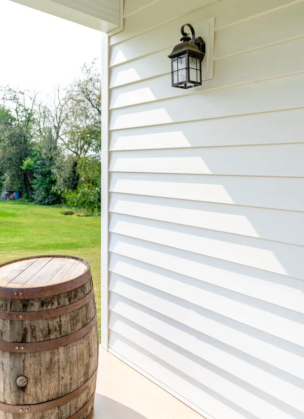 CedarMAX siding in White — home exterior