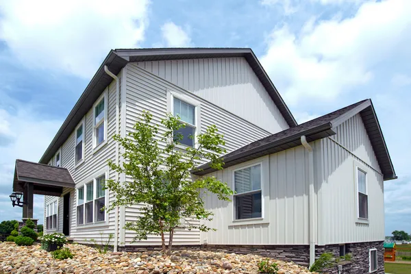 Cedar Peaks siding in White — home exterior