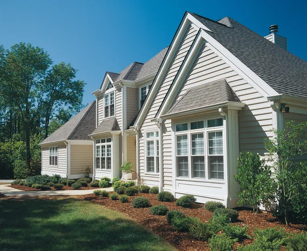 Traditional siding in Linen — home exterior