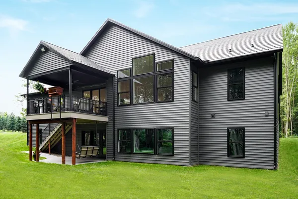 HeartTech siding in Nightfall and Gray — home exterior