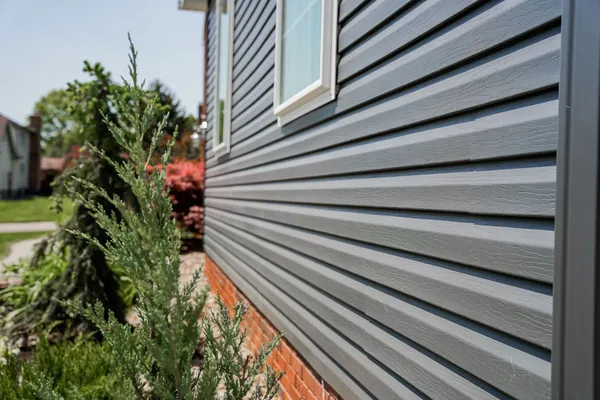 HeartTech siding in Sea Slate — home exterior