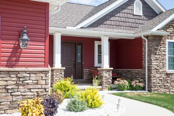 HeartTech siding in Mountain Berry — home exterior