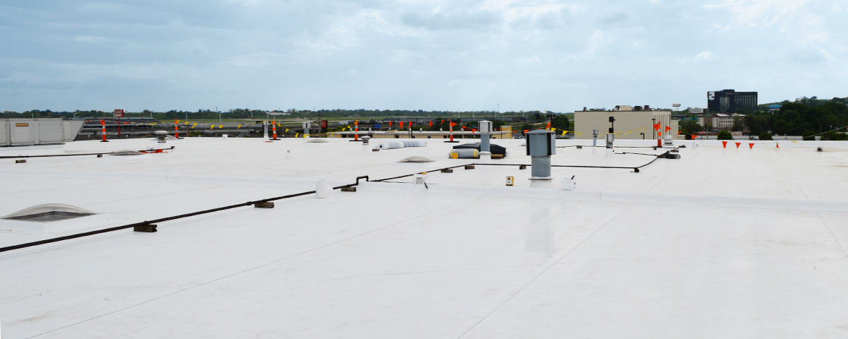 A modified bitumen commercial roof.